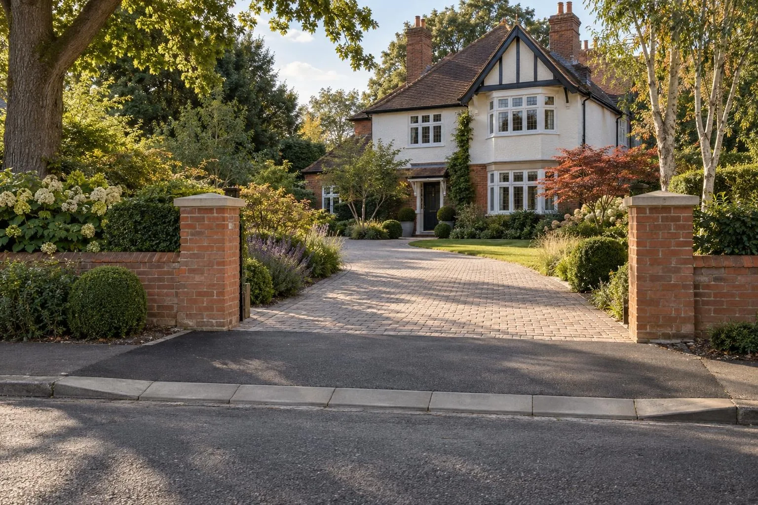 Dropped kerb on a larger detached house, typical of Bow Brickhill