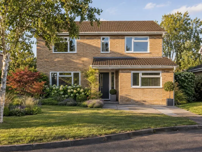 Garage conversion on a 1970s–80s Milton Keynes estate house, typical of Bletchley