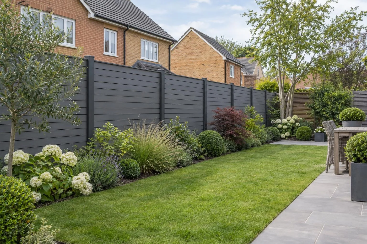 Closeboard fence and timber gate on a Wolverton terrace rear yard off the back way Closeboard fence and timber gate on a Wolverton terrace rear yard off the back way
