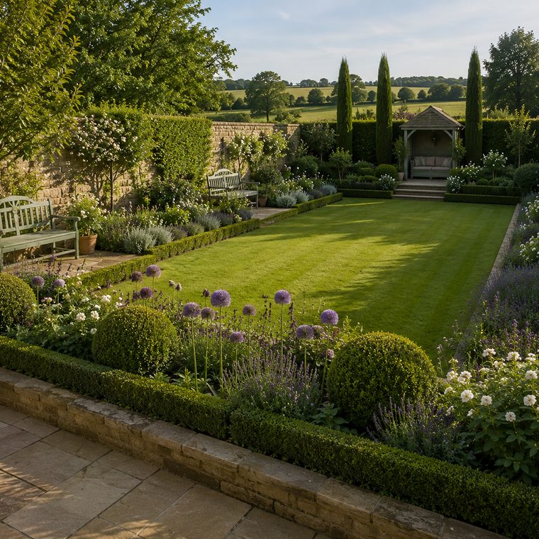 Sandstone patios in Hanslope